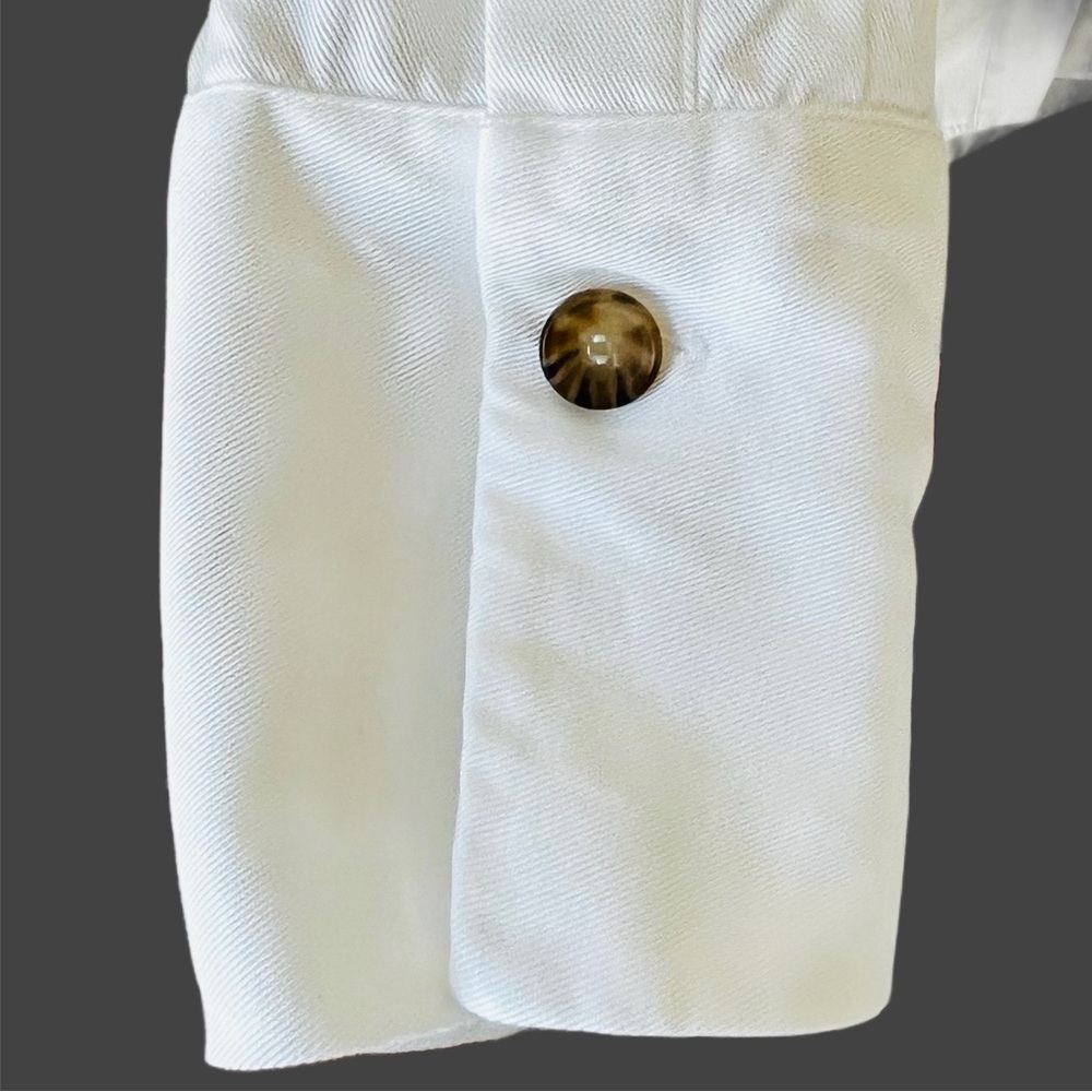 Massimo Dutti White Button Down Tunic, Size Us 2. - image 5